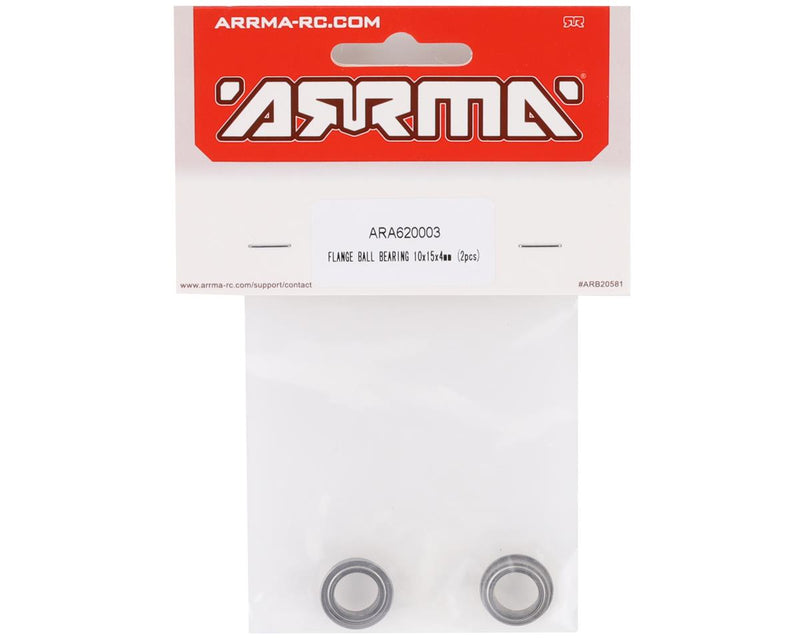 ARA620003 Arrma Flange Ball Bearing 10x15x4mm (2), AR620003