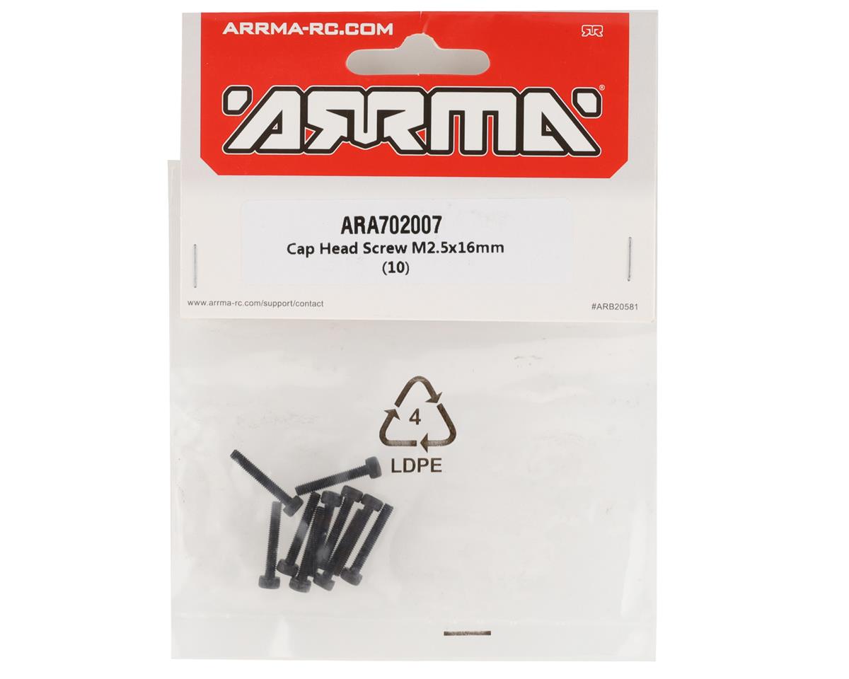 ARA702007 Arrma M2.5x16mm Cap Head Screw, 10pcs, AR702007 ARRMA