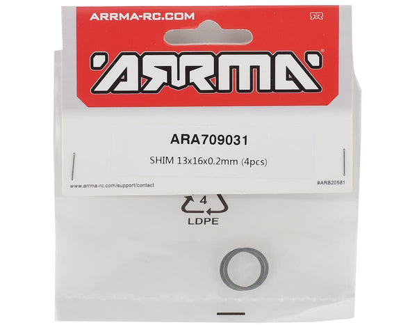 ARA709031 Arrma Washer 13x16x0.2mm, 4pcs, AR709031