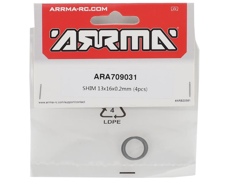 ARA709031 Arrma Washer 13x16x0.2mm, 4pcs, AR709031