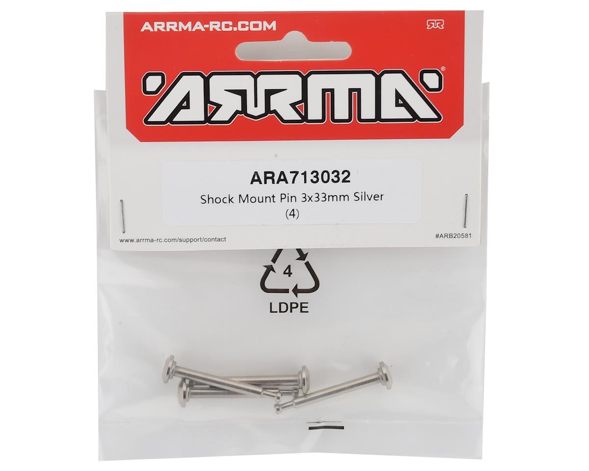 ARA713032 Arrma Shock Mount Pin 3x33mm Silver, 4pcs, AR713032 ARRMA