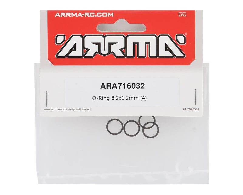 ARA716032 Arrma O-Ring 8.2X1.2mm, 4pcs, AR716032