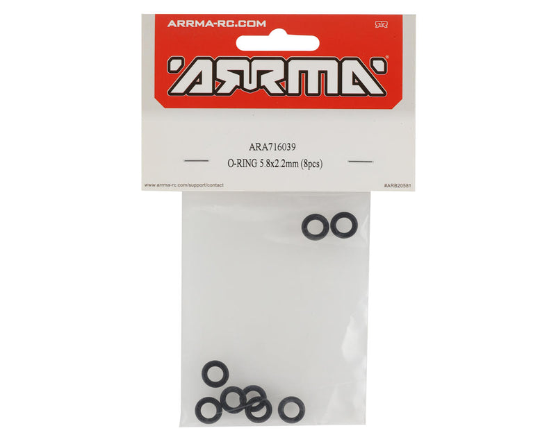 ARA716039 Arrma O-Ring 5.8x2.2mm (8), AR716039