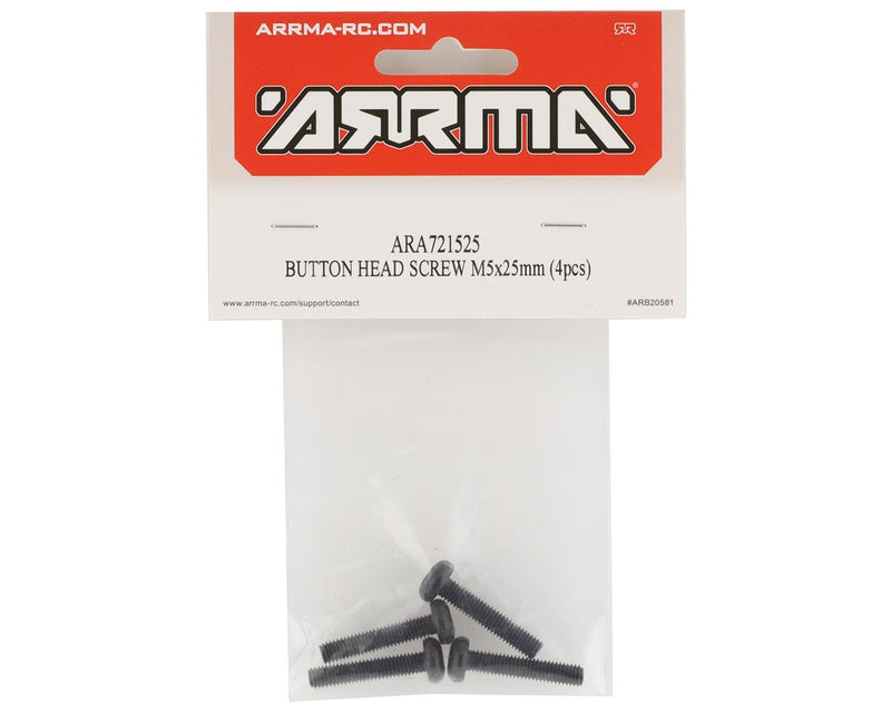 ARA721525 Arrma Button Head Screw M5x25mm, 4pcs, 8S BLX, AR721525