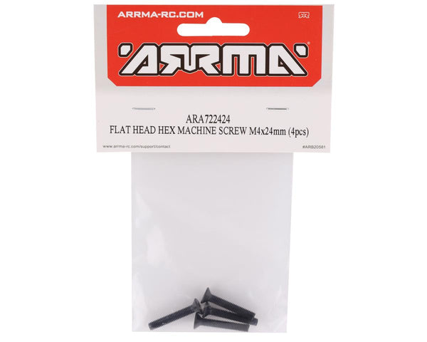 ARA722424 Arrma Flat Head Hex Machine Screw M4x24mm, 4pcs, AR722424