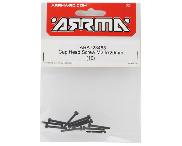 ARA723463 Arrma M2.5x20mm Cap Head Screw, 10pcs