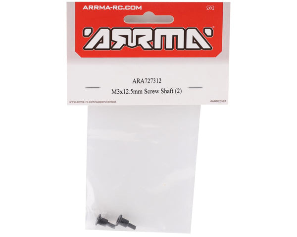 ARA727312 Arrma M3x12.5mm Screw Shaft, 2pcs, AR727312