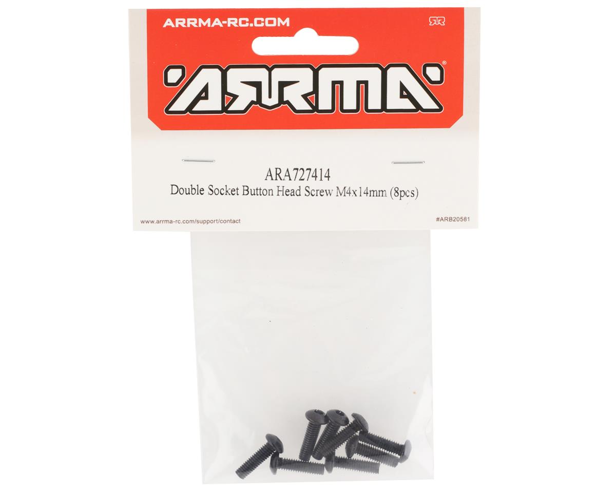 ARA727414 Arrma M4x14 Button Head Screw, 8pcs, AR727414 ARRMA