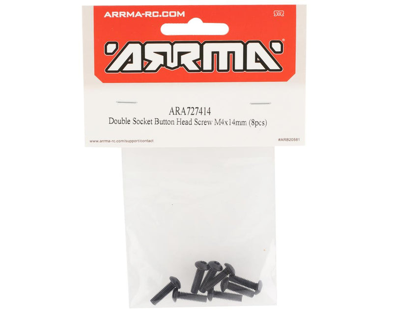 ARA727414 Arrma M4x14 Button Head Screw, 8pcs, AR727414