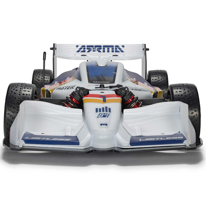 Coming Soon Earlier Oct 1/7 LIMITLESS 8S AVC 4X4 RTR Brushless Street Speed, White/Blue ARA7816T2