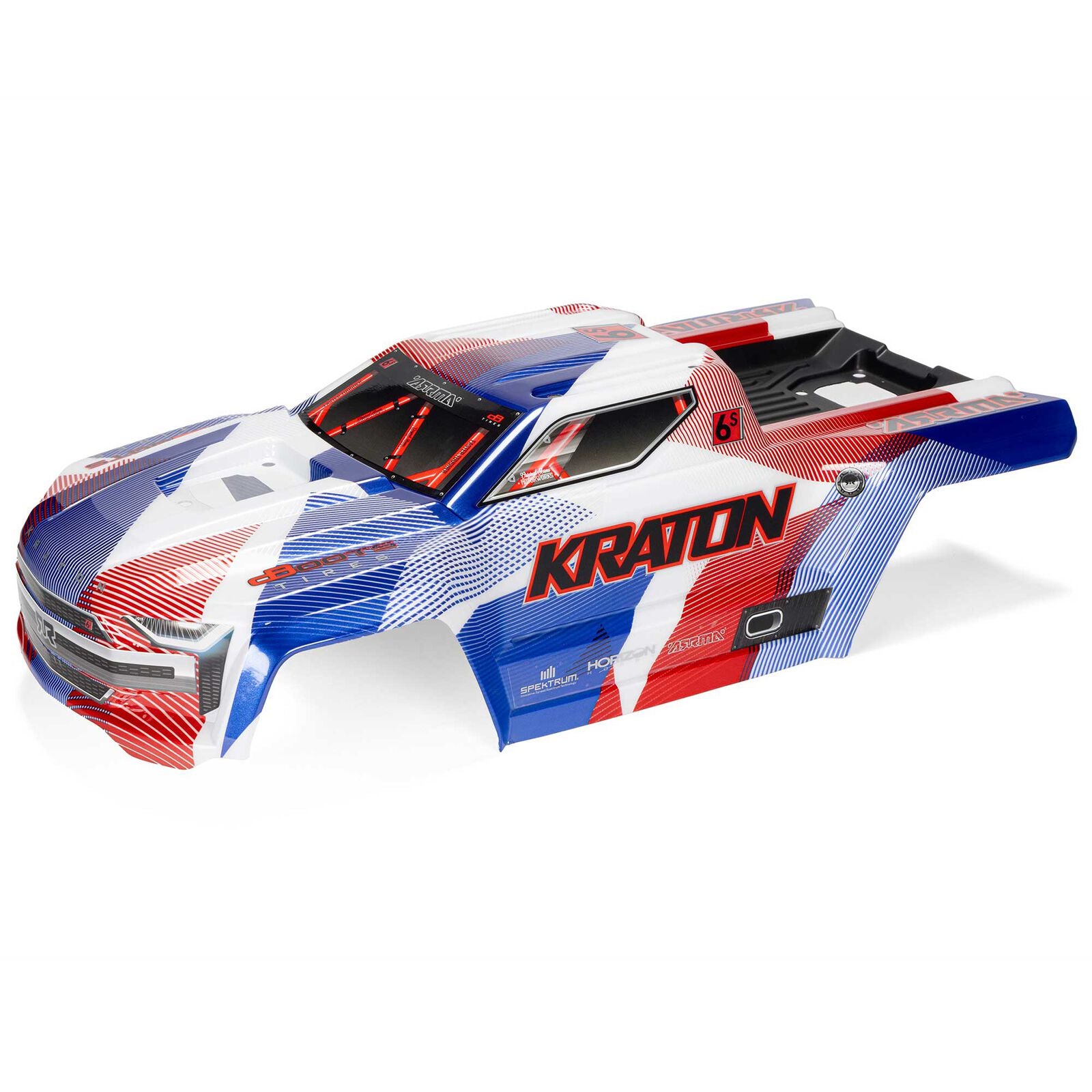 1/8 KRATON 4X4 6S BLX BRUSHLESS V6 SPEED TRUCK RTR (Blue/Red) ARA8608V6T4