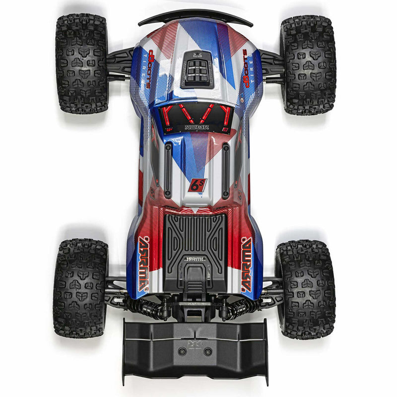 1/8 KRATON 4X4 6S BLX BRUSHLESS V6 SPEED TRUCK RTR (Blue/Red) ARA8608V6T4