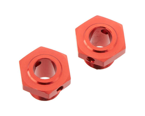 ARAC9413 Arrma Aluminium Wheel Hex, 17mm, 13.6mm Thick, Red, 2 Pieces, AR310447