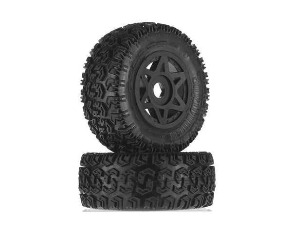 ARAC9422 Arrma dBoots Sidewinder 2 SC 6S Tyre Set, Glued, Black, 2 Pieces, AR550003