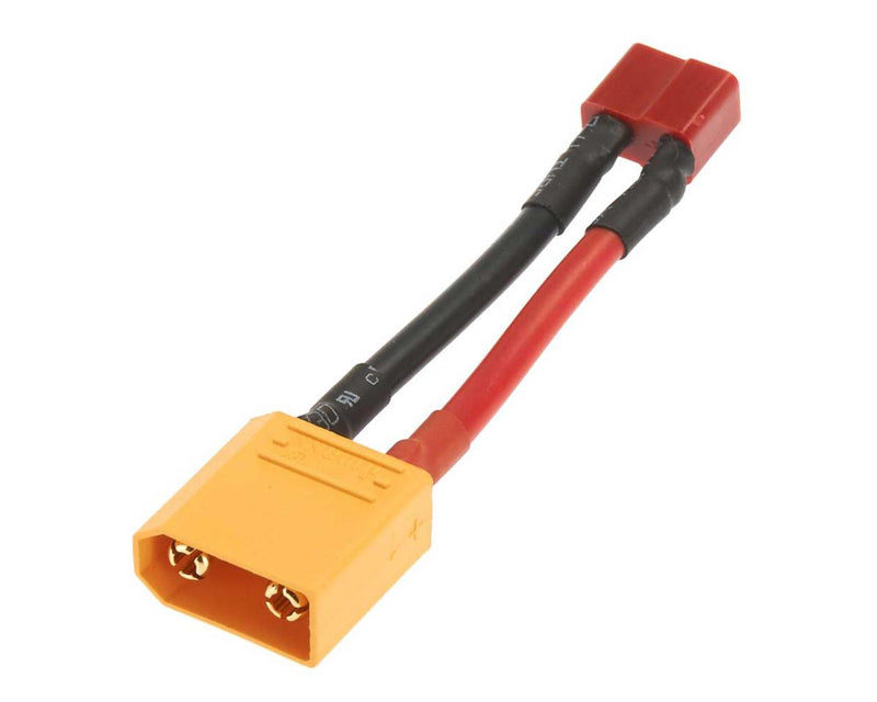 ARAC9424 Arrma Male XT90 to Female TPlug Charging Adaptor, Nero, AR390195