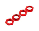 ARAC9428 Arrma Aluminium Wheel Nut, 17mm, Red, Nero, 4 Pieces, AR330360 ARRMA
