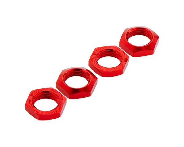 ARAC9428 Arrma Aluminium Wheel Nut, 17mm, Red, Nero, 4 Pieces, AR330360