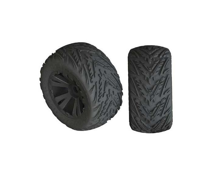 Arrma dBoots Minokawa LP 4S Tyre Set, Glued, Black, 2 Pieces, AR550049