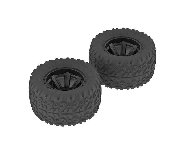 ARAC9611 Arrma dBoots Copperhead MT Tyre Set, Glued, Black, 2 Pieces, AR550014