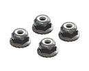 ARAC9699 Arrma Flanged Nyloc Locknut, 4mm, Silver, 4 Pieces, AR708008 ARRMA