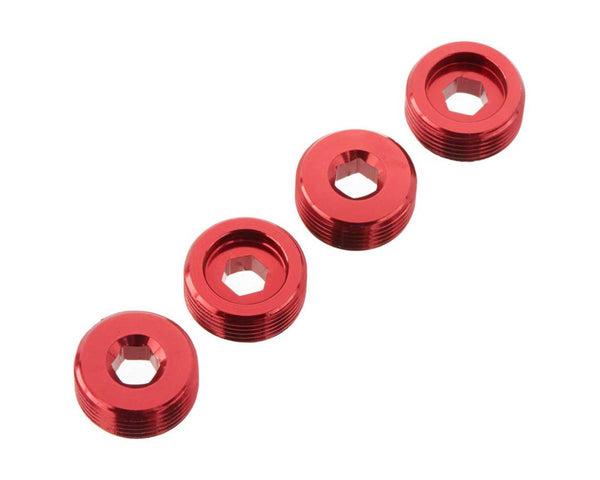 Arrma Aluminium Front Hub Nut, Red, 4 Pieces, AR330196