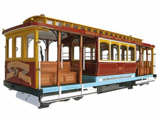 Artesania 1/22 San Francisco "California Street" Cable Car Wooden Model [20331]