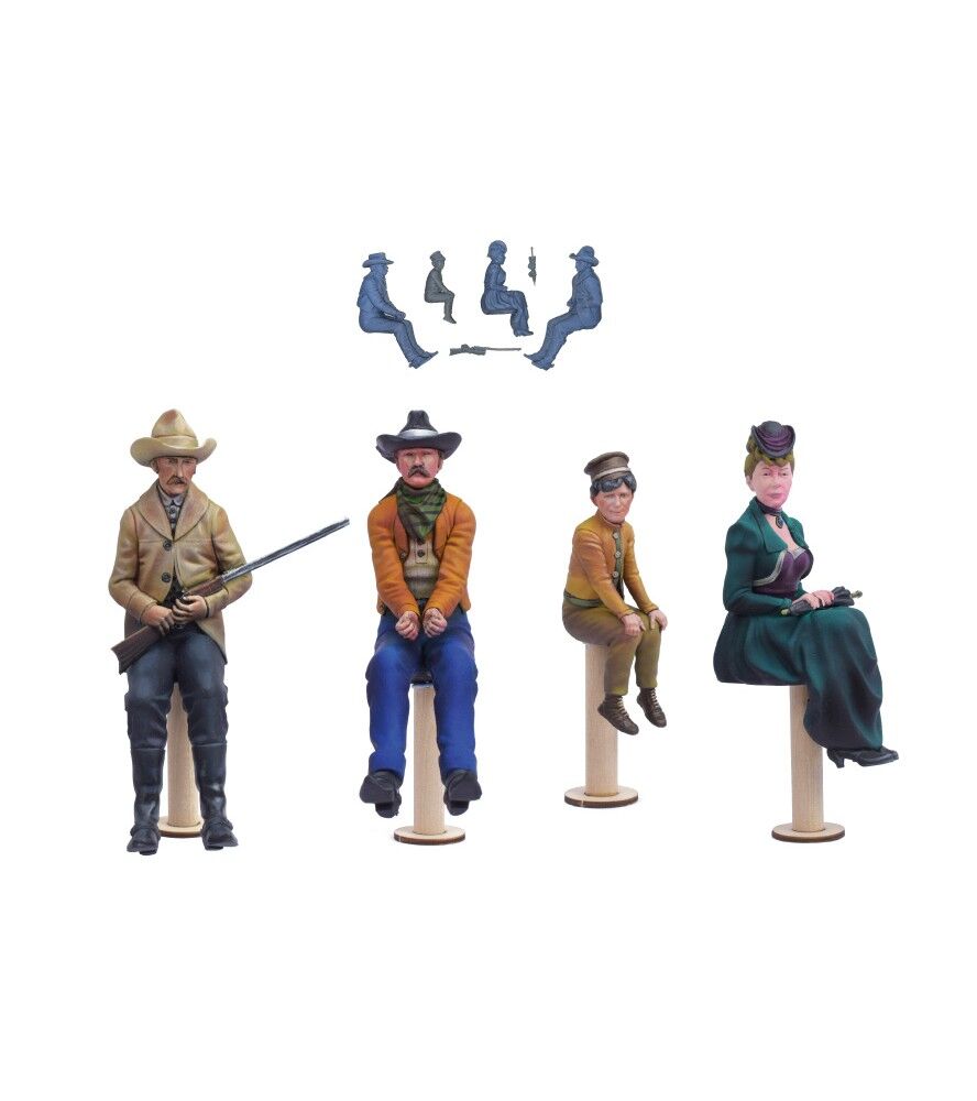 Artesania 1/12 4 Resin Figure Set for Stage Coach