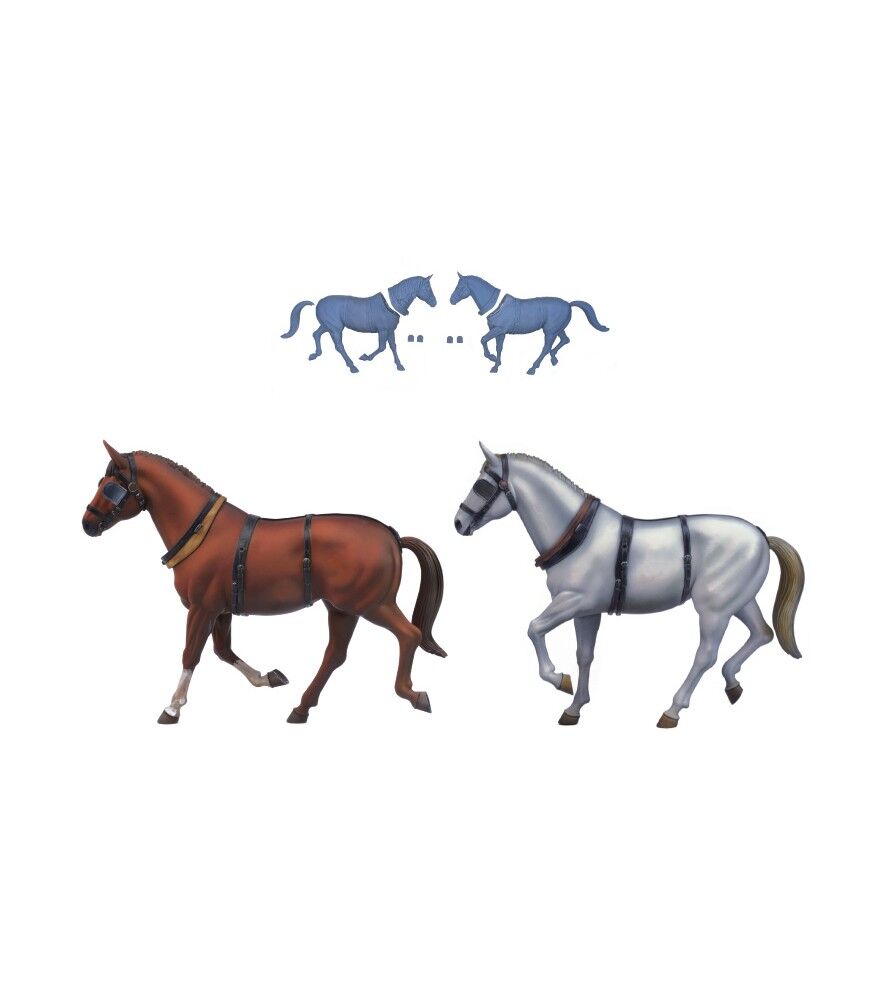 Artesania 1/12 2 Resin Horse Set for Stage Coach