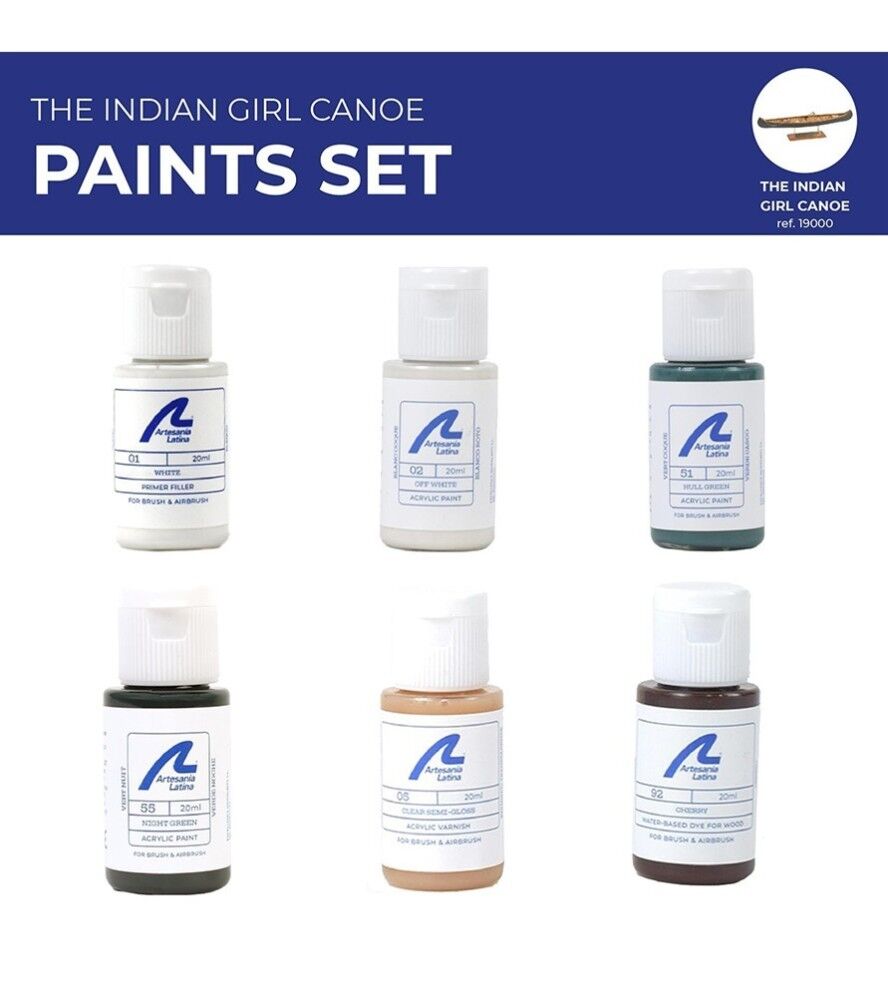 Artesania Paint Set for Model #19000 The Indian Girl Canoe - 6x20ml