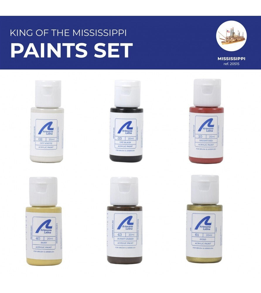 Artesania Paint Set for Ship Model: ART-20515 Mississippi 6x20mL [277PACK6]