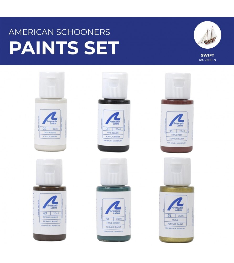Artesania Paint Set for Ship Model #22110 Swift