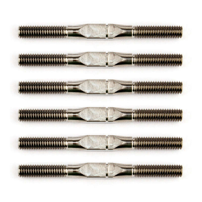 ASS21565 FT 1:14 Titanium Turnbuckle Set, silver, 35 mm/1.37 in