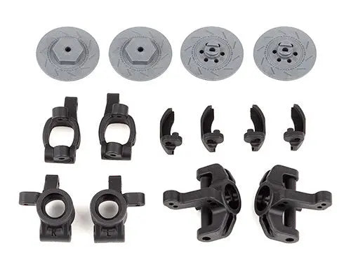 ASS21575 Reflex 14R Steering and Caster Blocks, Rear Hubs, and Brake Discs Team Associated