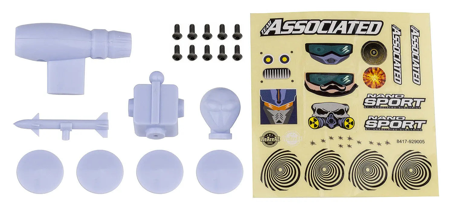 ASS21615 NanoSport Space Pack, white Team Associated