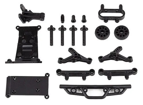 ASS21621 Reflex 14MT Bumper, Wheelie Bar, Body Mount Set Team Associated