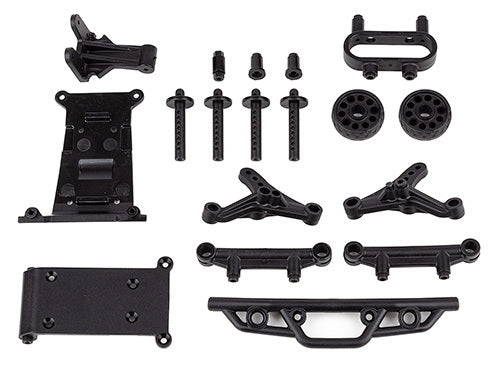 ASS21621 Reflex 14MT Bumper, Wheelie Bar, Body Mount Set