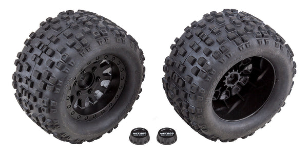 ASS25841 Rival MT10 Tires and Method Wheels, mounted, hex, black