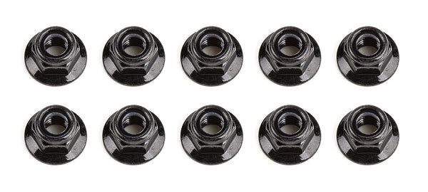 ASS25945 M5 Locknuts, flanged, black