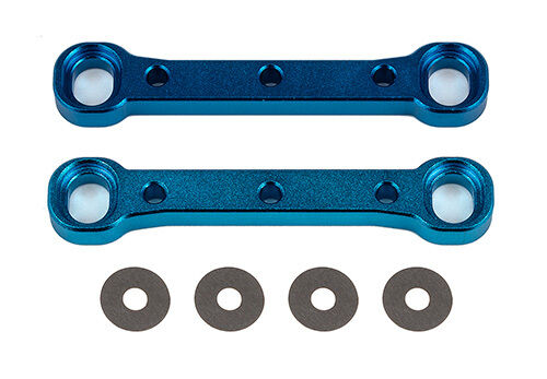 ASS26034 SR7 Arm Mounts A & B, blue aluminum