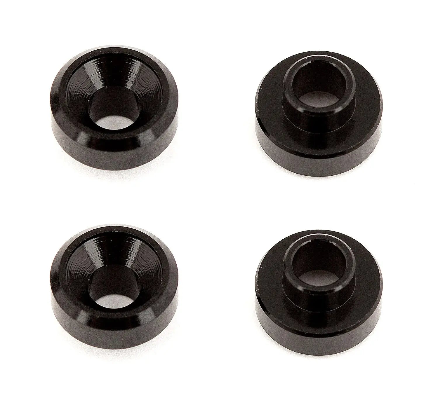 ASS27128 Servo Washers, black aluminum Team Associated