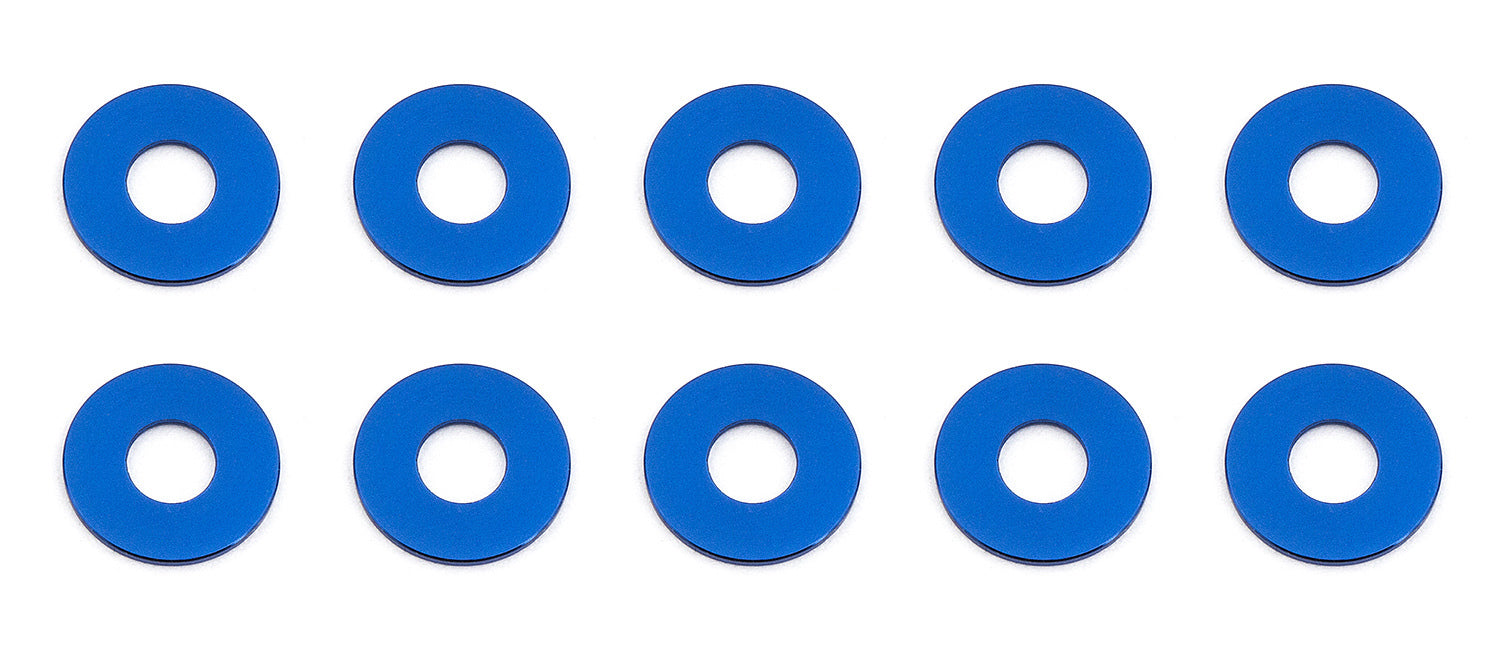 ASS31384 Bulkhead Washers, 7.8x0.5 mm, blue aluminum Team Associated