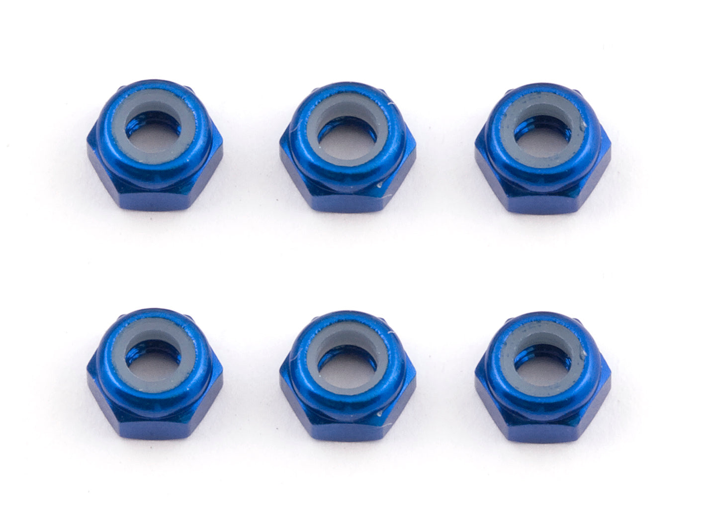 ASS31550 FT Locknuts, M3, blue aluminum Team Associated
