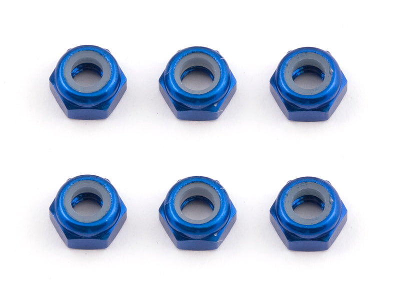 ASS31550 FT Locknuts, M3, blue aluminum