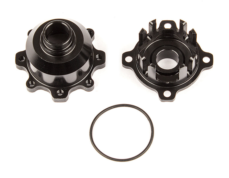 ASS31783 TC7.2 Gear Diff Case, black aluminum