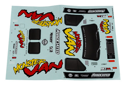 ASS41118 MT12 Monster Van Decal Sheet