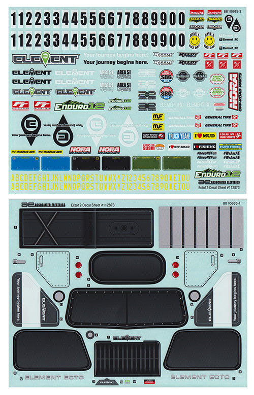 ASS41140 Enduro 12, Ecto Decal Sheets