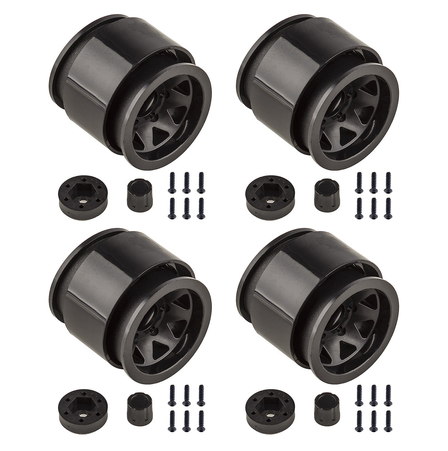ASS42111 Enduro Trigon Wheels, 1.55 in, black Team Associated