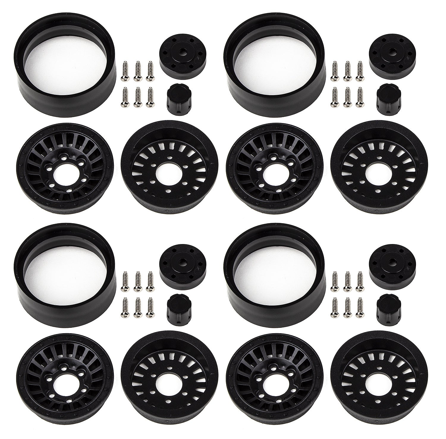 ASS42112 Enduro Urbine Wheels, 1.55", black Team Associated