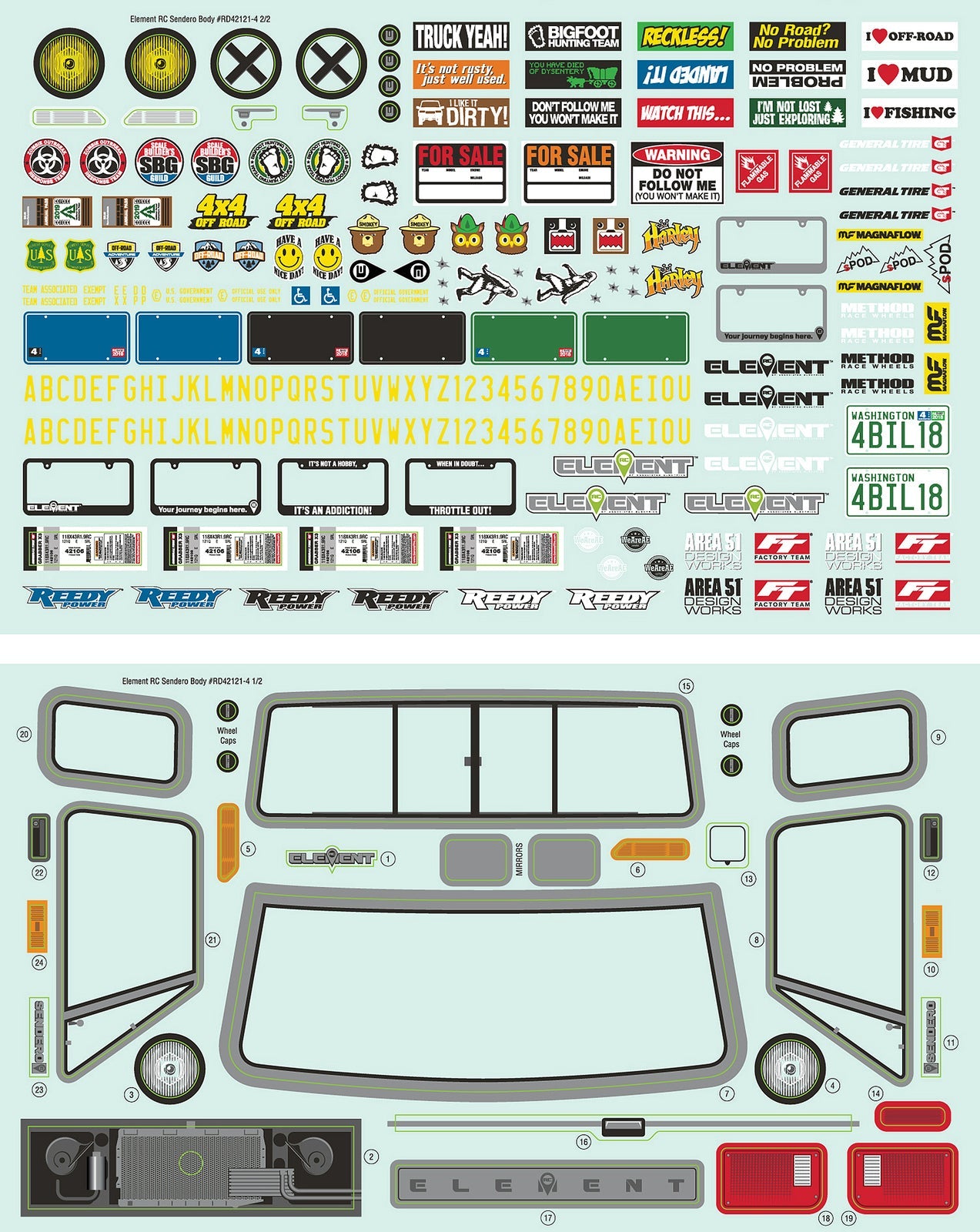 ASS42122 Sendero Body Decal Team Associated