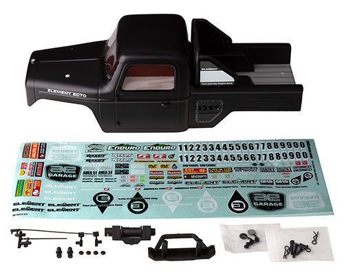 ASS42179 Enduro Ecto Black Body Set, painted TEAM ASSOCIATED